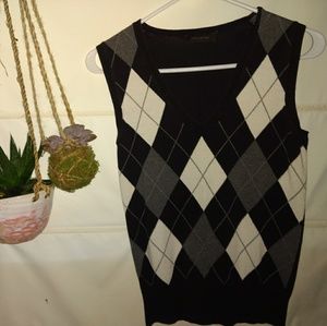 The Limited Argyle Sweater Vest Small